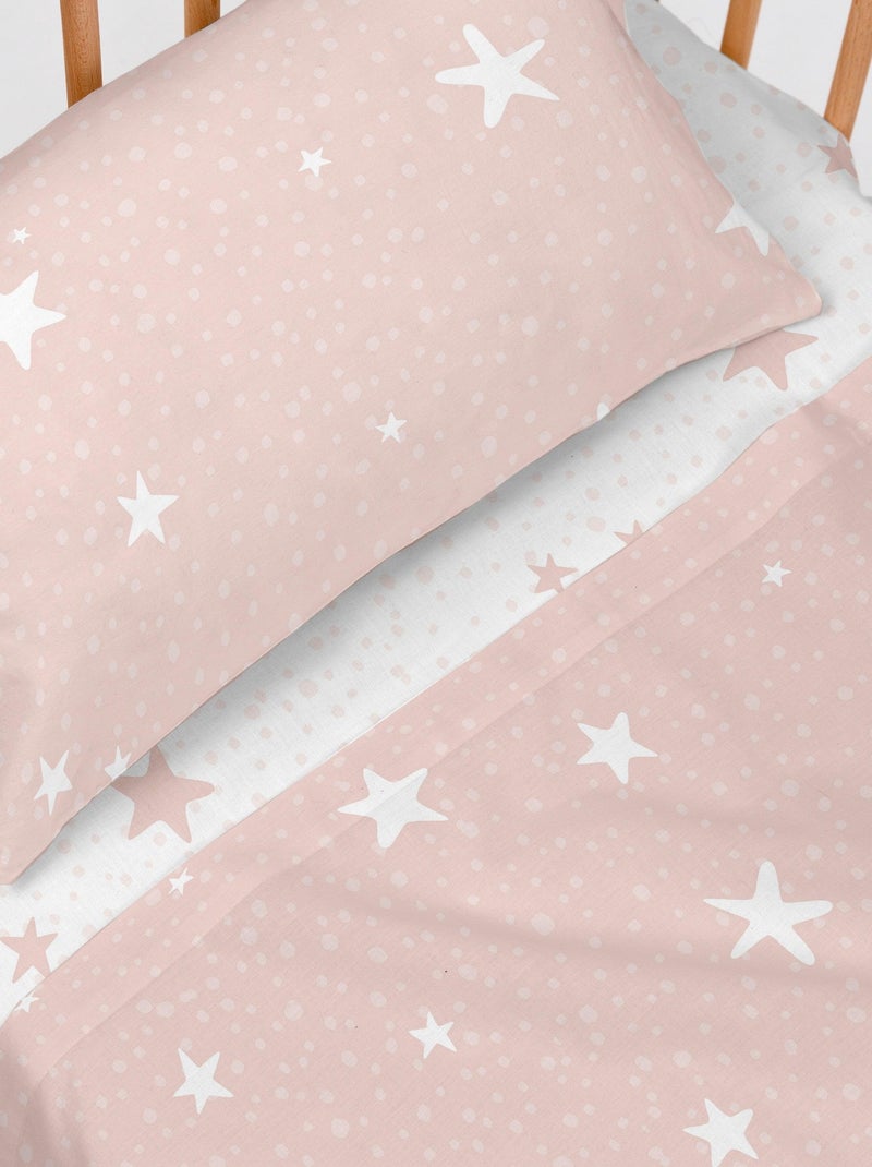Parure de lit 2 pièces Little star Berceau "Happyfriday" Rose - Kiabi