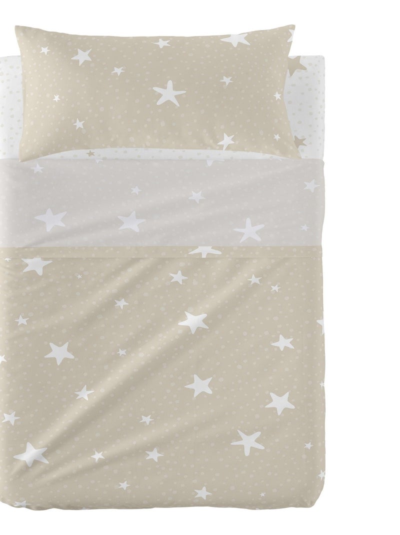 Parure de lit 2 pièces Little star Lit Bébé "Happyfriday" Beige - Kiabi