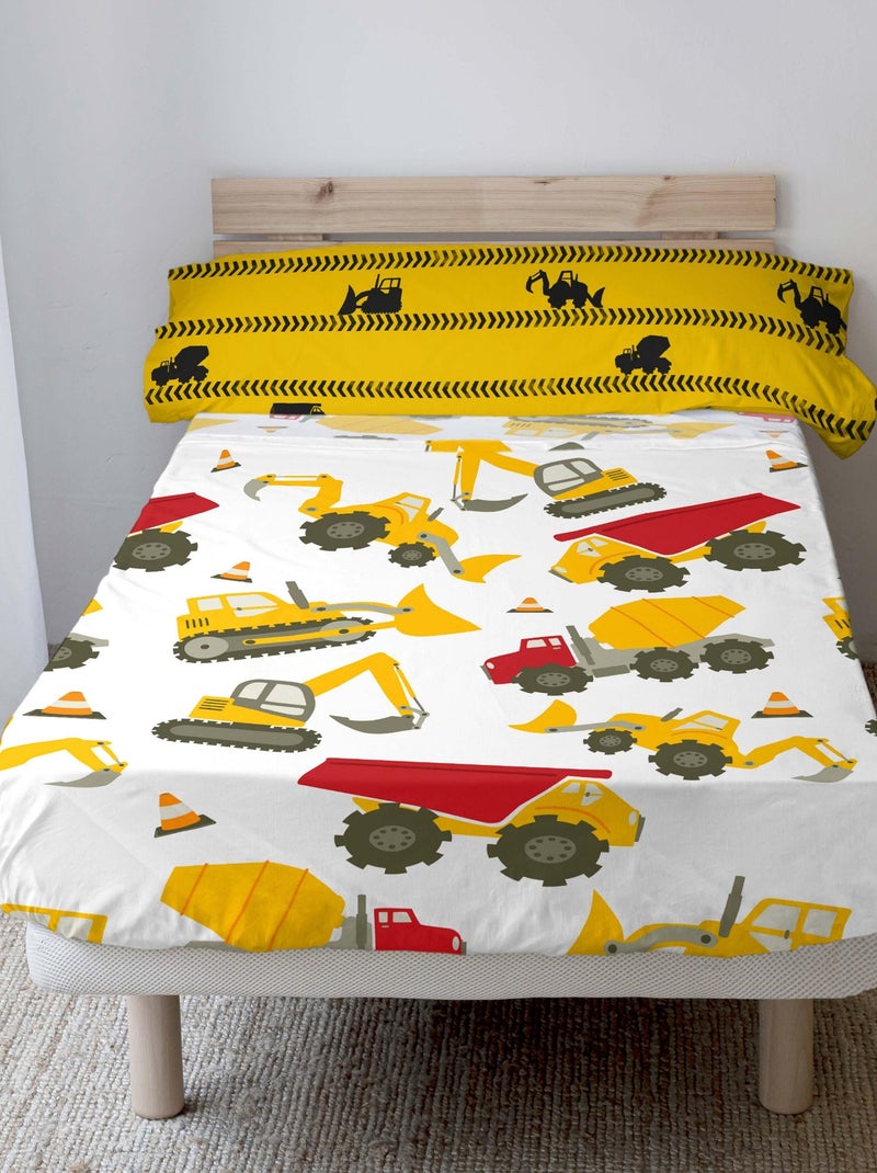 Parure de lit 2 pièces Machinery "Happyfriday" Blanc - Kiabi