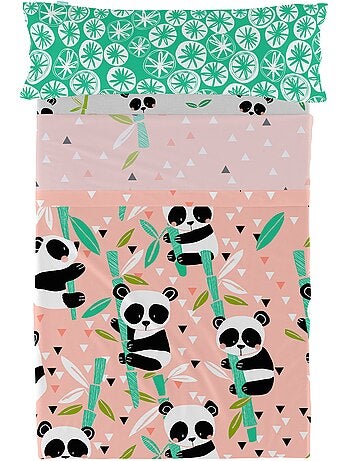 Parure de lit 2 pièces panda garden "happyfriday