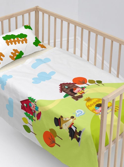 Parure de lit 2 pièces Piggys Berceau "Happyfriday" - Kiabi