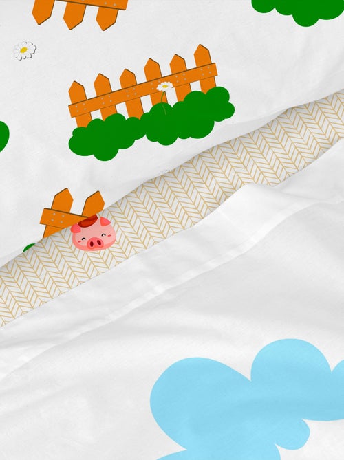 Parure de lit 2 pièces Piggys "Happyfriday" - Kiabi