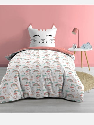 Parure de lit 2 Pièces Réversible Chat