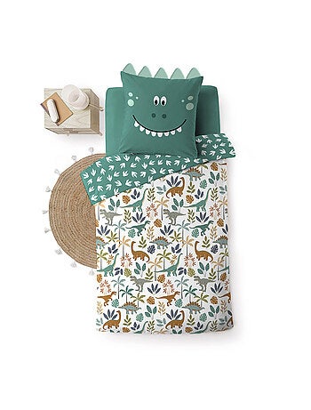 Parure de lit 2 Pièces Réversible Dinosaure