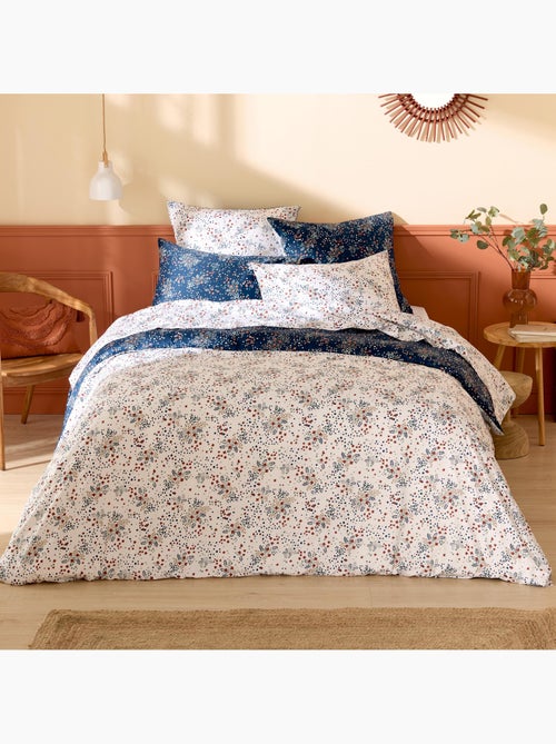 Parure de lit 2 pièces satin de coton 110 fils floral housse + taie - Kiabi Parure de lit 2 pièces satin de coton 110 fils floral housse + taie - Kiabi