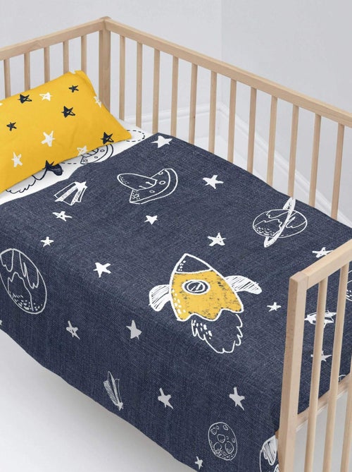 Parure de lit 2 pièces Starspace Lit Bébé "Happyfriday" - Kiabi