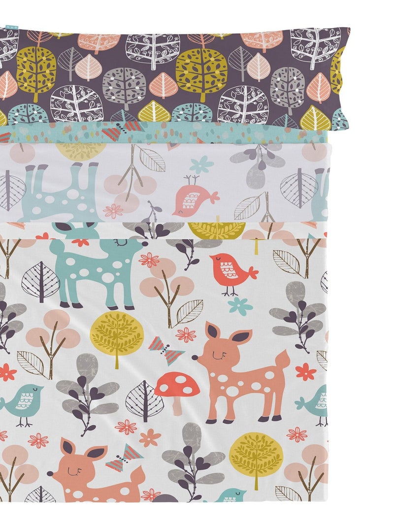Parure de lit 2 pièces Woodland "Happyfriday" Multicolore - Kiabi
