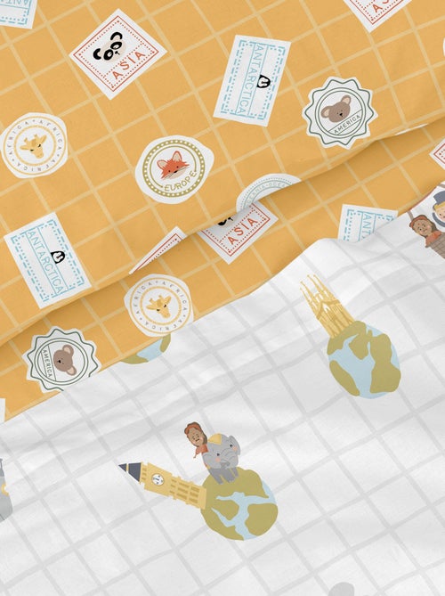 Parure de lit 2 pièces World trip "Happyfriday" - Kiabi