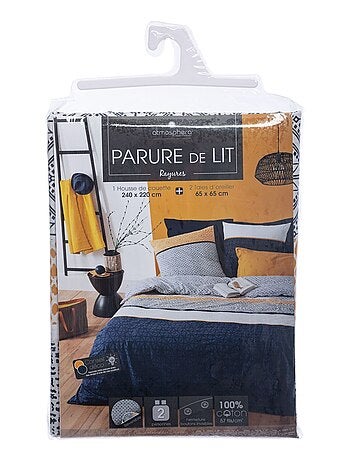 Parure de lit 2 places 100% coton à motifs ethnique ETNIK