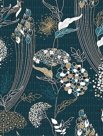 Parure de lit 2 places 100% coton à motifs PAON