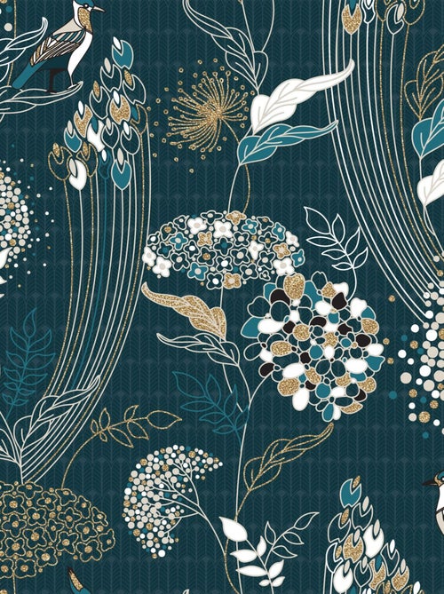 Parure de lit 2 places 100% coton à motifs PAON - Kiabi