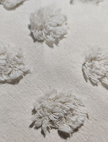 Parure de lit 2 places 100% coton lavé et tufté grande taille