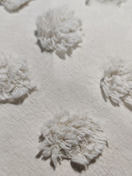 Parure de lit 2 places 100% coton lavé et tufté grande taille - Kiabi