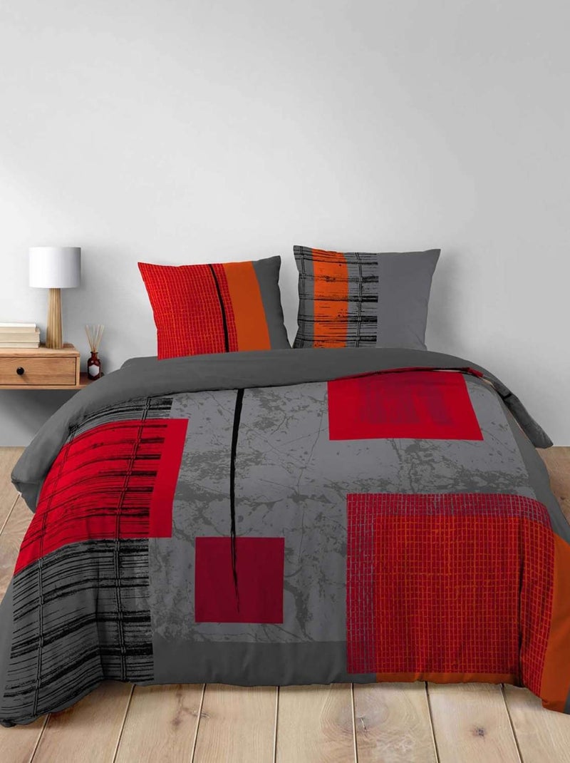 Parure de lit 2 places 100% coton MALONE Multicolore - Kiabi