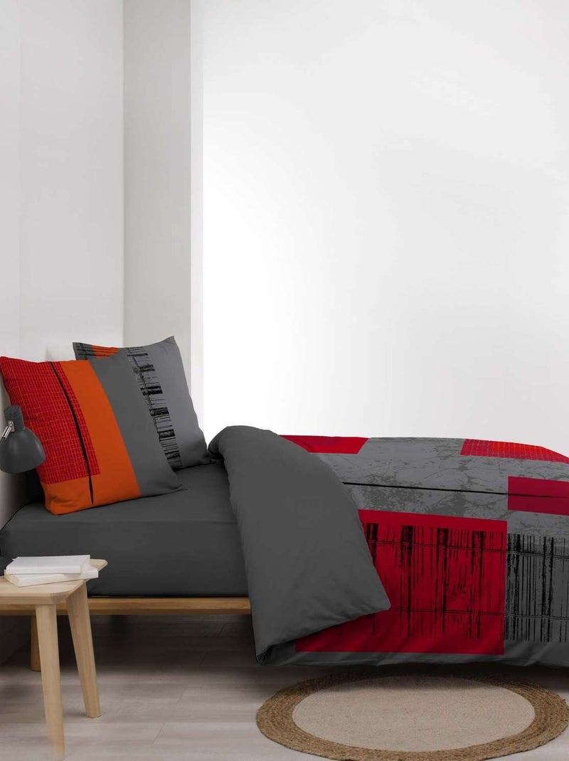 Parure de lit 2 places 100% coton MALONE Multicolore - Kiabi