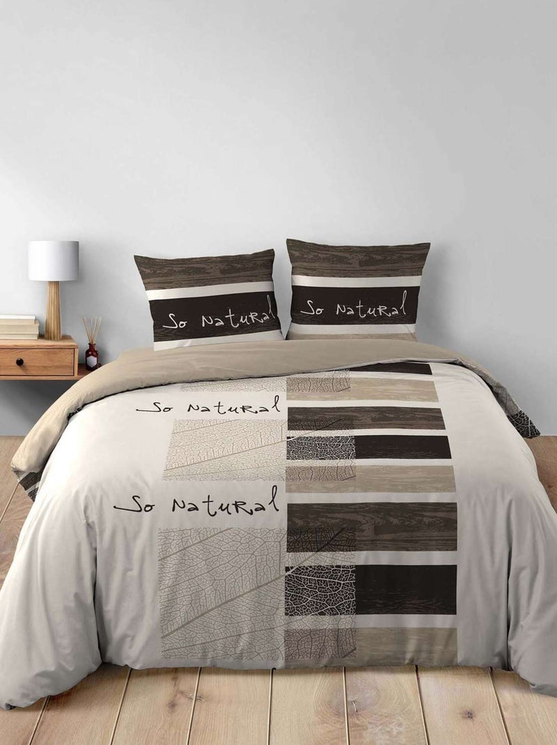 Parure de lit 2 places 100% coton MANALA Multicolore - Kiabi