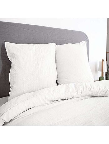 Parure de lit 2 places 100% microfibre lavée grande taille