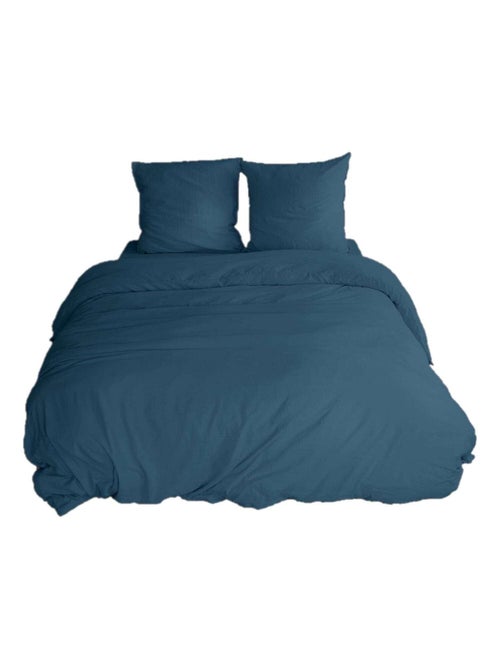 Parure de lit 2 places 100% microfibre lavée grande taille - Kiabi