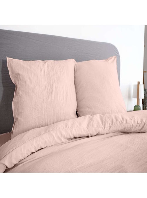 Parure de lit 2 places 100% microfibre lavée grande taille - Kiabi