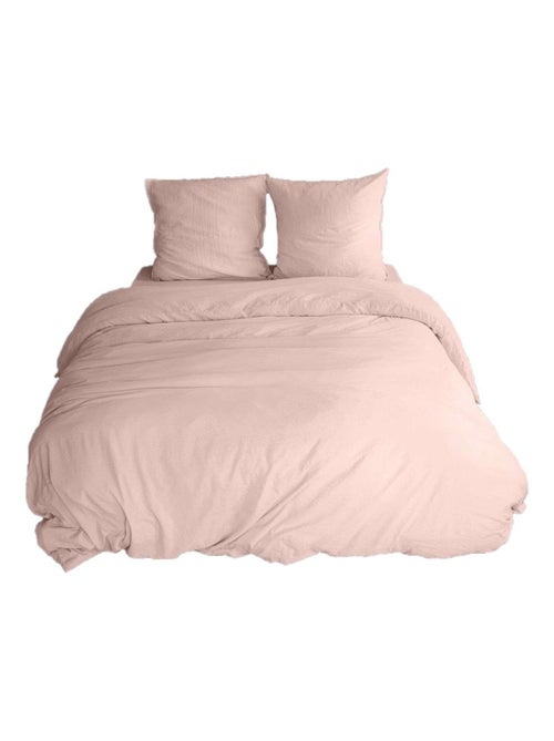 Parure de lit 2 places 100% microfibre lavée - Kiabi