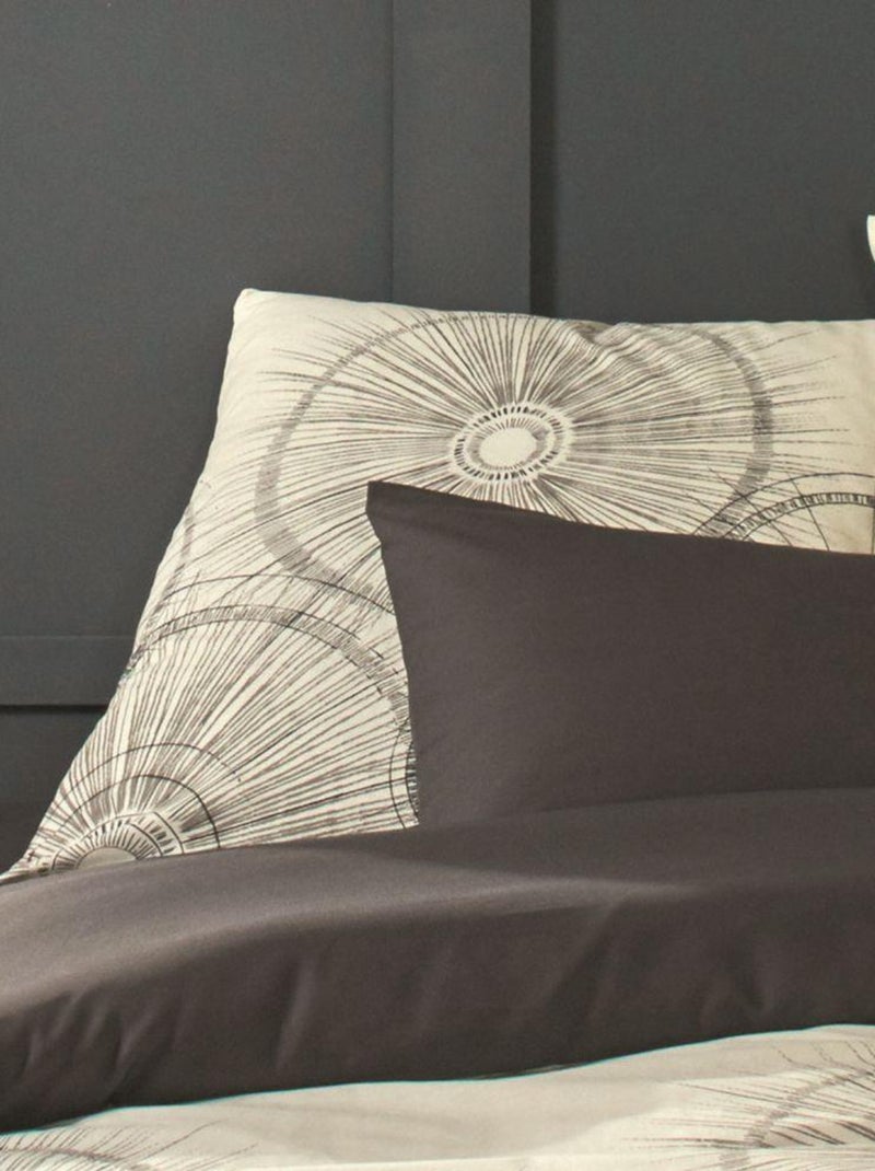 Parure de lit 2 places coton à motifs 220x240 cm Gris - Kiabi