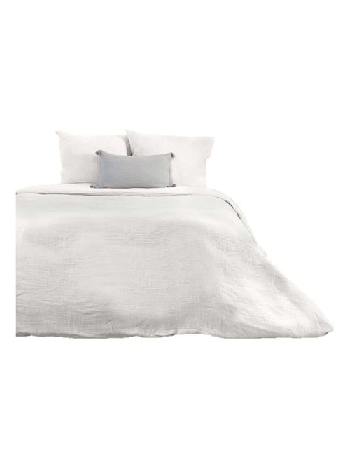 Parure de lit 2 places en double gaze de coton - Kiabi
