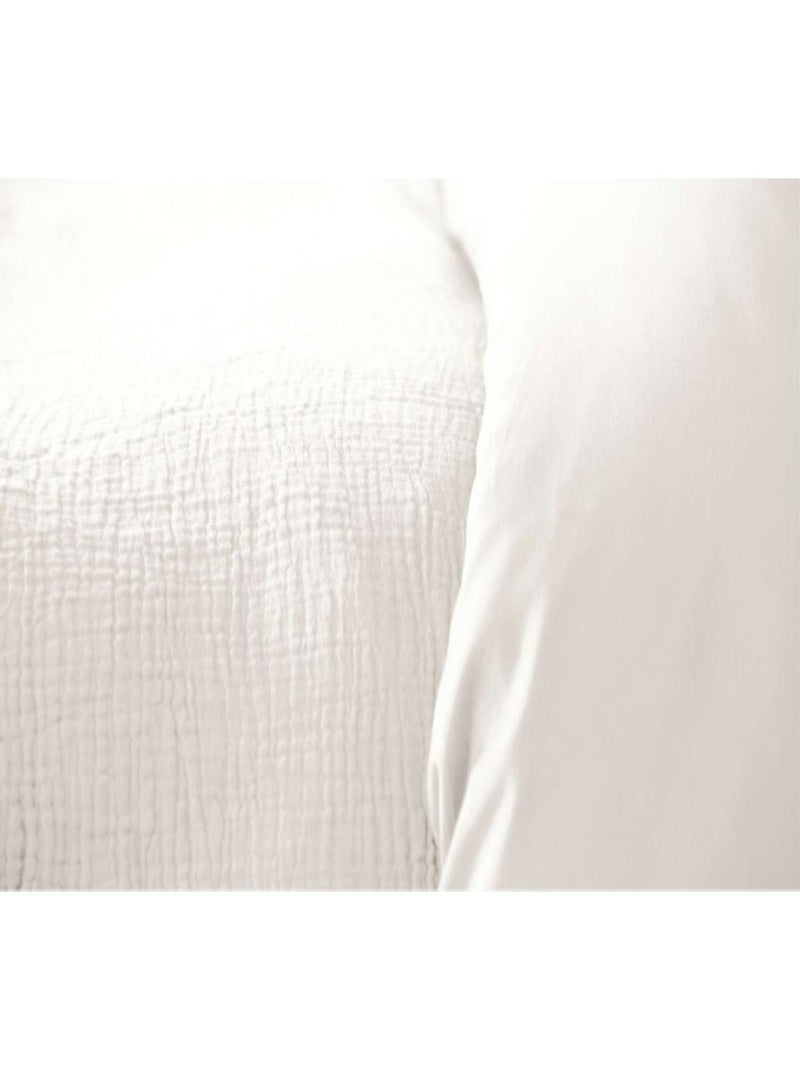 Parure de lit 2 places en double gaze de coton Blanc - Kiabi