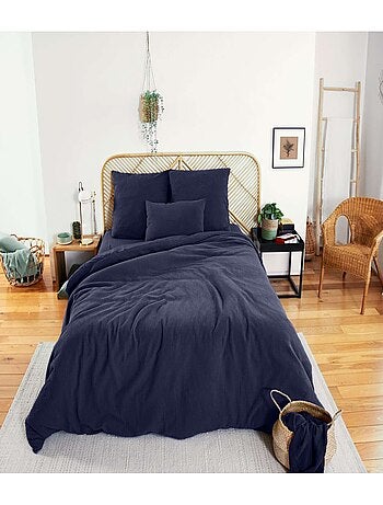 Parure de lit 2 places en double gaze de coton grande taille