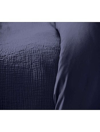 Parure de lit 2 places en double gaze de coton grande taille