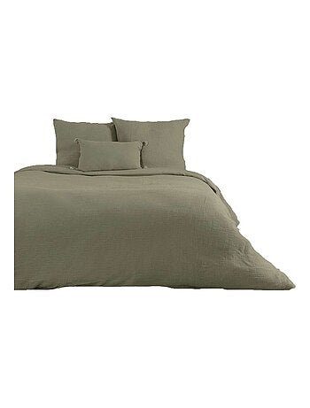 Parure de lit 2 places en double gaze de coton grande taille