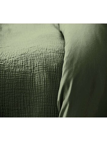 Parure de lit 2 places en double gaze de coton grande taille