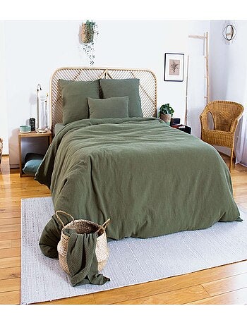 Parure de lit 2 places en double gaze de coton grande taille