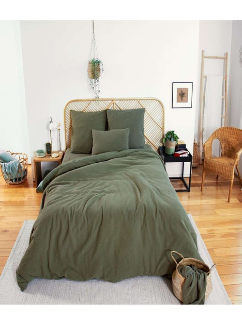 Parure de lit 2 places en double gaze de coton grande taille - Kiabi