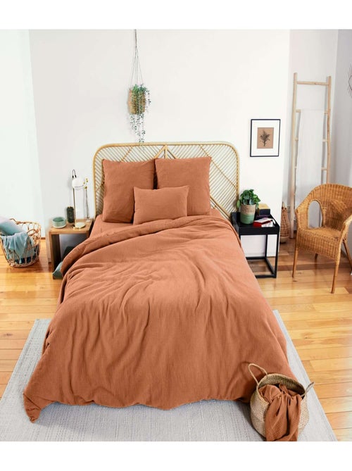 Parure de lit 2 places en double gaze de coton grande taille - Kiabi