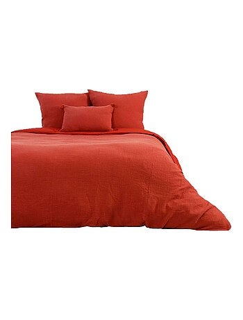 Parure de lit 2 places en double gaze de coton grande taille
