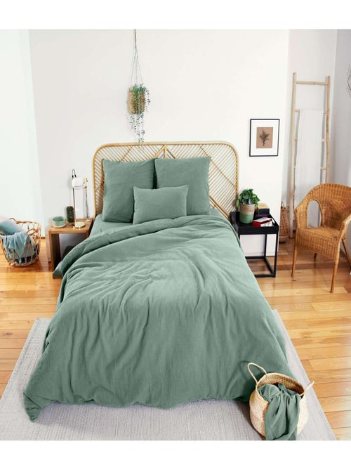 Parure de lit 2 places en double gaze de coton grande taille - Kiabi