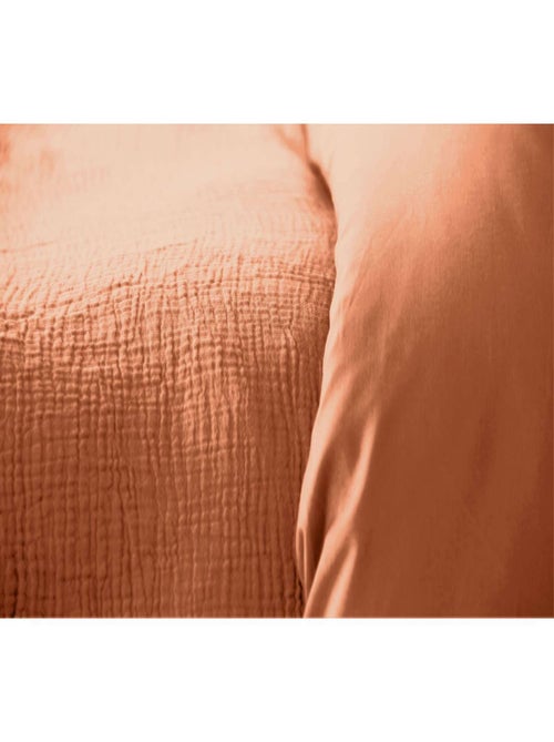 Parure de lit 2 places en double gaze de coton - Kiabi