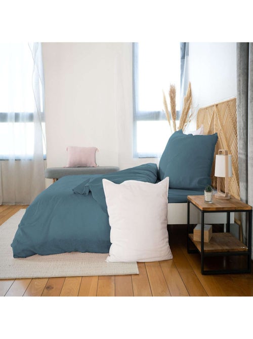 Parure de lit 2 places en lin et coton - Kiabi