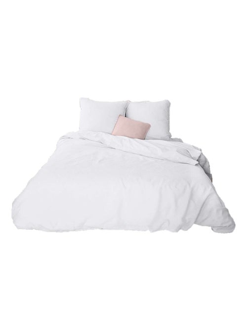 Parure de lit 2 places en lin et coton grande taille - Kiabi