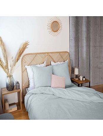 Parure de lit 2 places en lin et coton grande taille