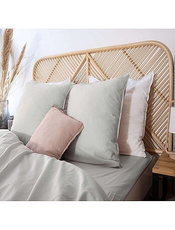 Parure de lit 2 places en lin et coton grande taille