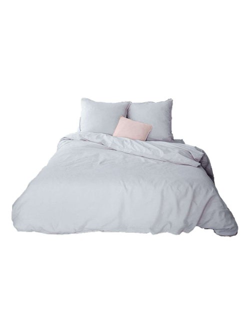 Parure de lit 2 places en lin et coton grande taille - Kiabi