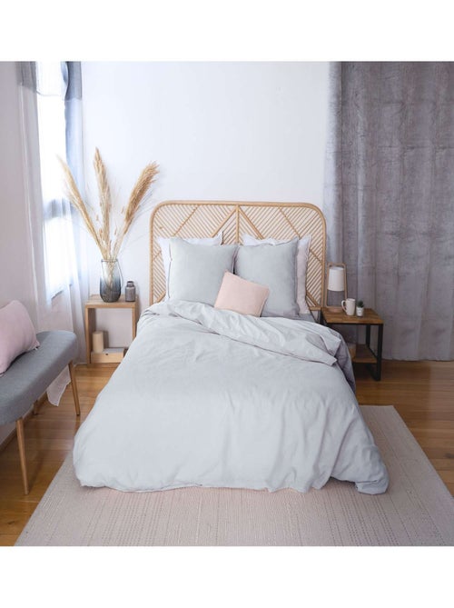 Parure de lit 2 places en lin et coton grande taille - Kiabi