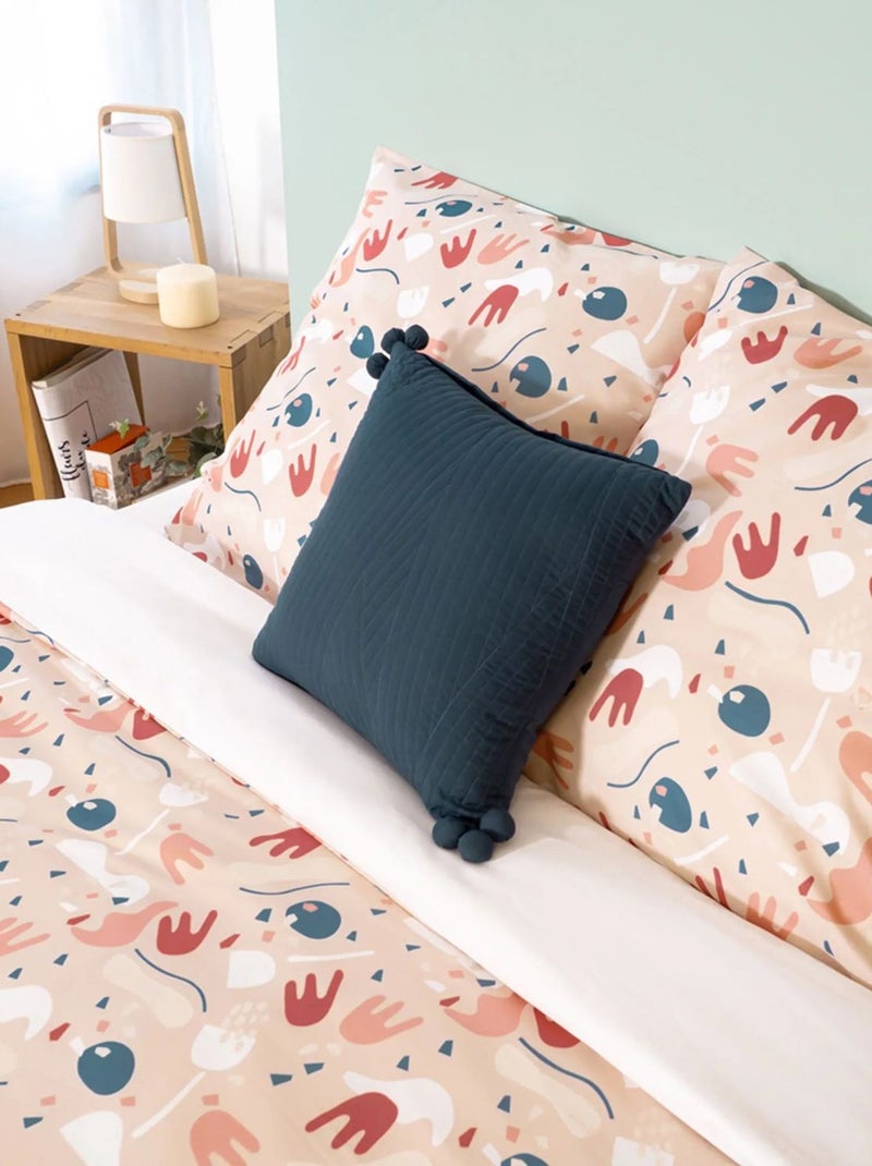 Parure de lit 2 places en microfibre ANAHEIM Rose - Kiabi