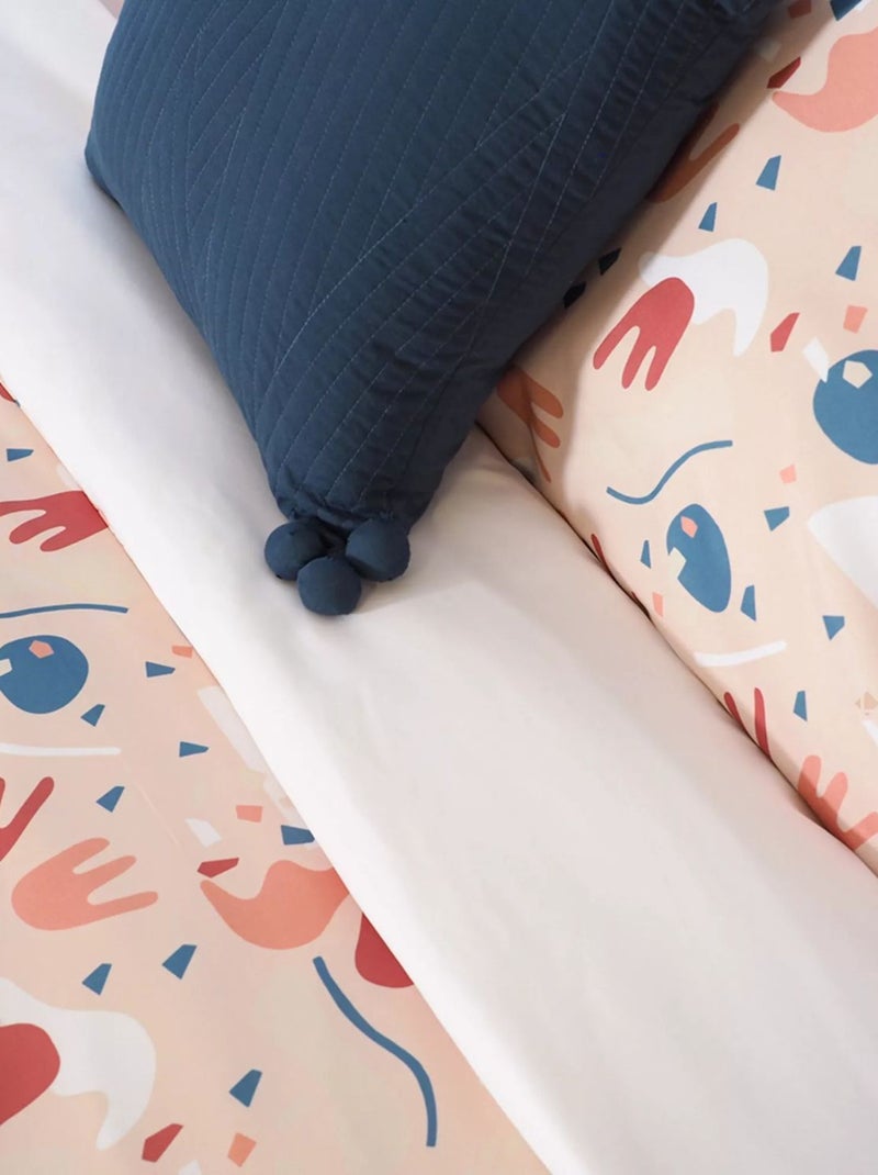 Parure de lit 2 places en microfibre ANAHEIM Rose - Kiabi