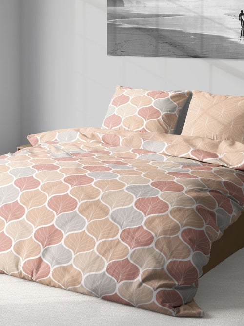Parure de lit 2 places en microfibre motif nid d'abeille ALAMEDA - Kiabi