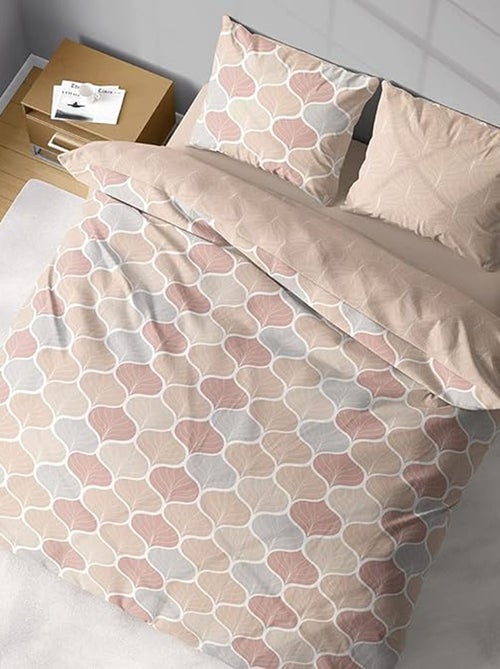 Parure de lit 2 places en microfibre motif nid d'abeille ALAMEDA - Kiabi