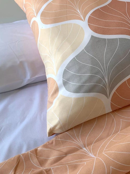 Parure de lit 2 places en microfibre motif nid d'abeille ALAMEDA - Kiabi