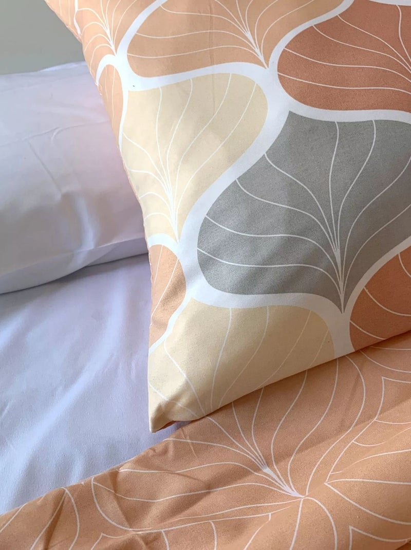Parure de lit 2 places en microfibre motif nid d'abeille ALAMEDA Rose - Kiabi