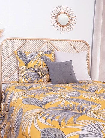 Parure de lit 2 places en microfibre motif tropical ADELANTO
